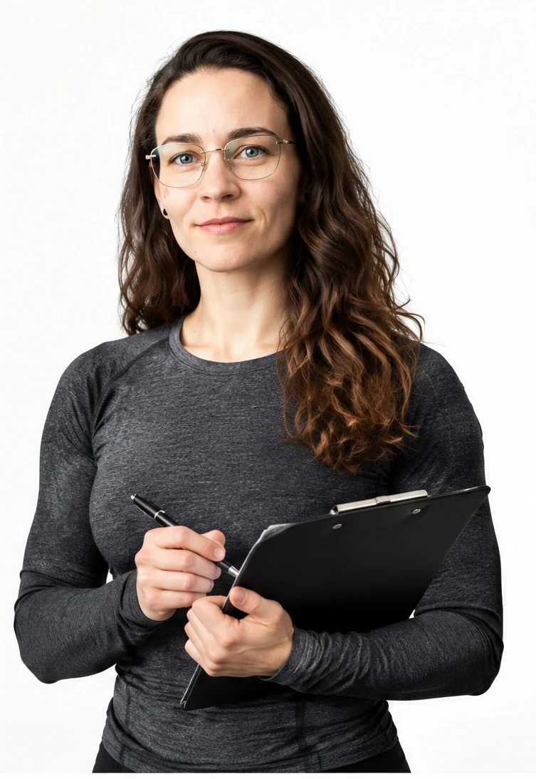 Michaela Renčová s tréningovými poznámkami